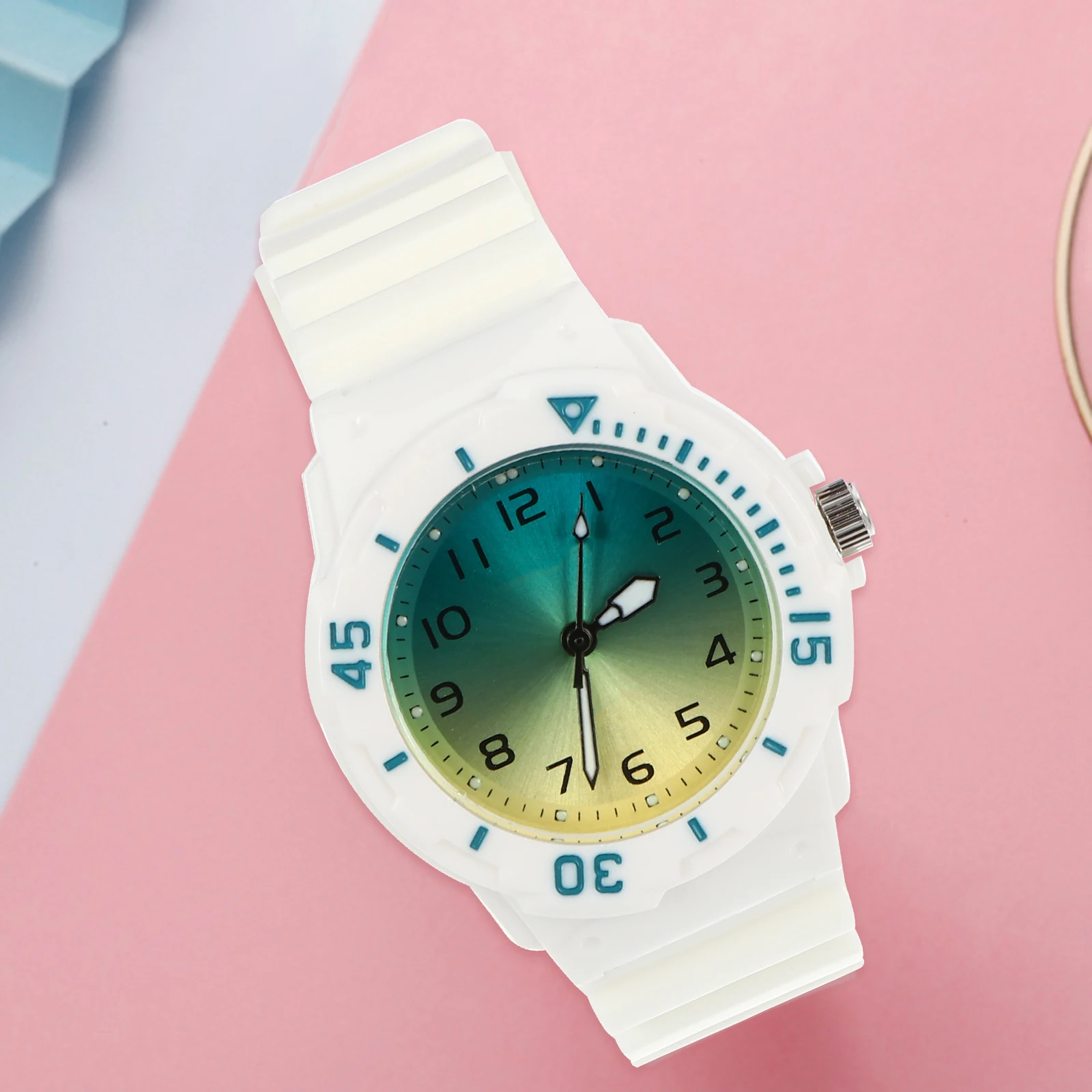 

Ladies Watch Stylish Casual Wristwatch Women Quartz Elegant Fashionable Silica Gel Sports Party Holiday Festival Durable