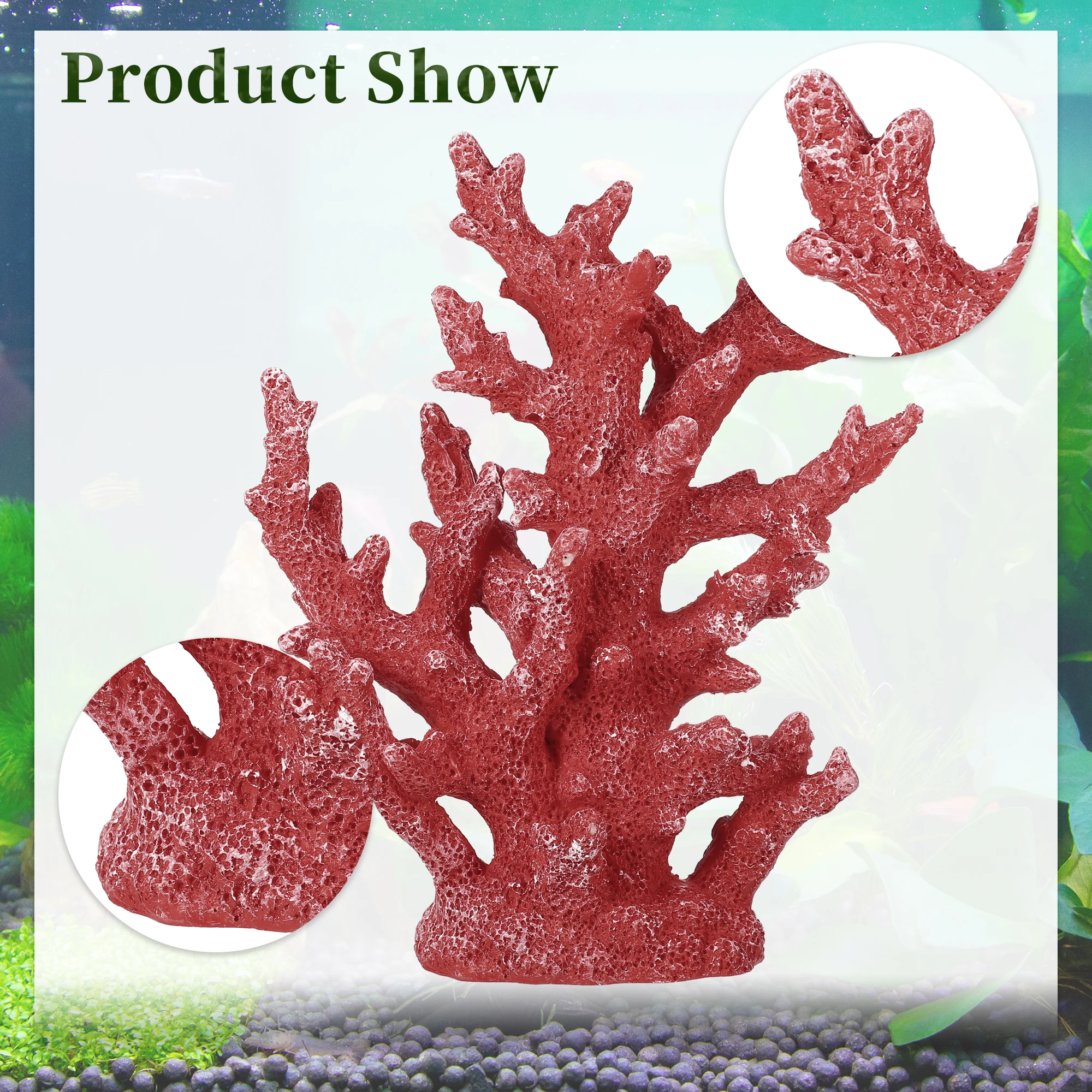 Imagem -02 - Uxcell Decorações Coral Artificial Coral de Aquário para Aquário Resina Ornamentos Plantas Aquáticas Submarinas