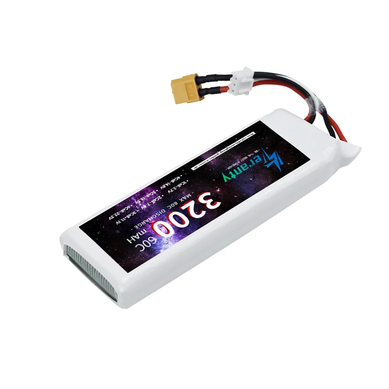 TERANTY 2S 7.4V Akumulator Lipo 3200mAh 60C z wtyczką T do RC FPV Samolot Helikopter Dron Model Czołgu Samochód wyścigowy Hobby DEANS XT60 — zdjęcie produktu 4