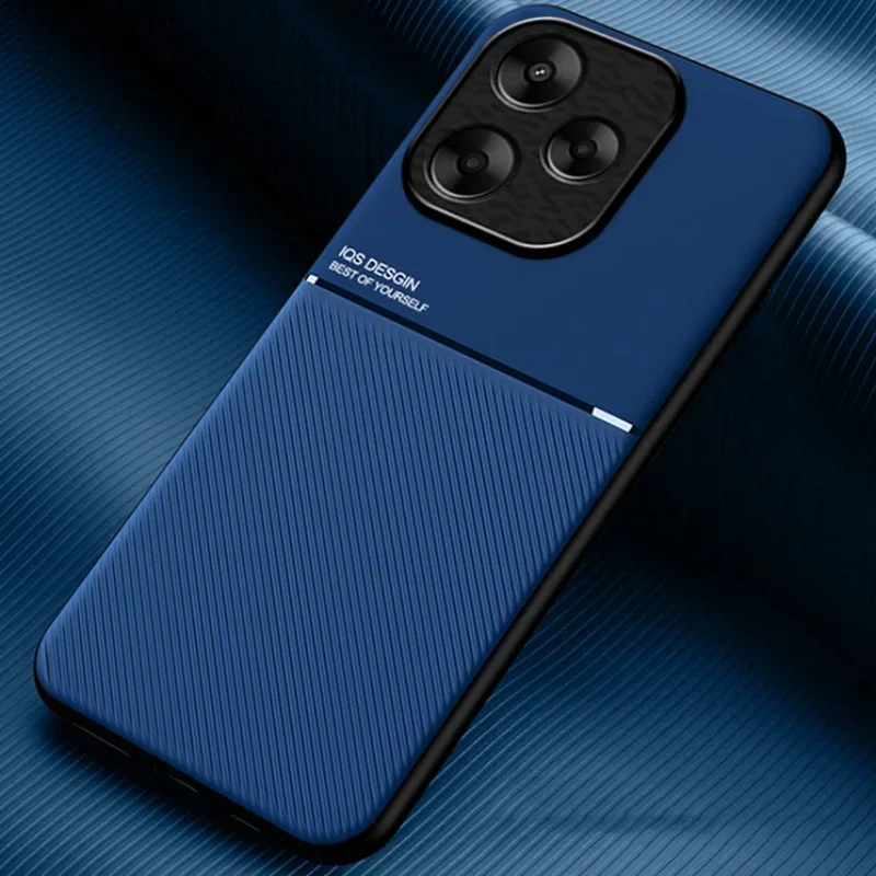 샤오미 포코 M6 4G 케이스 고급 소프트 가죽 충격 방지 폰 케이스 포코 리틀 포코 M6 M 6 POCOM6 4G 마그네틱 백 커버