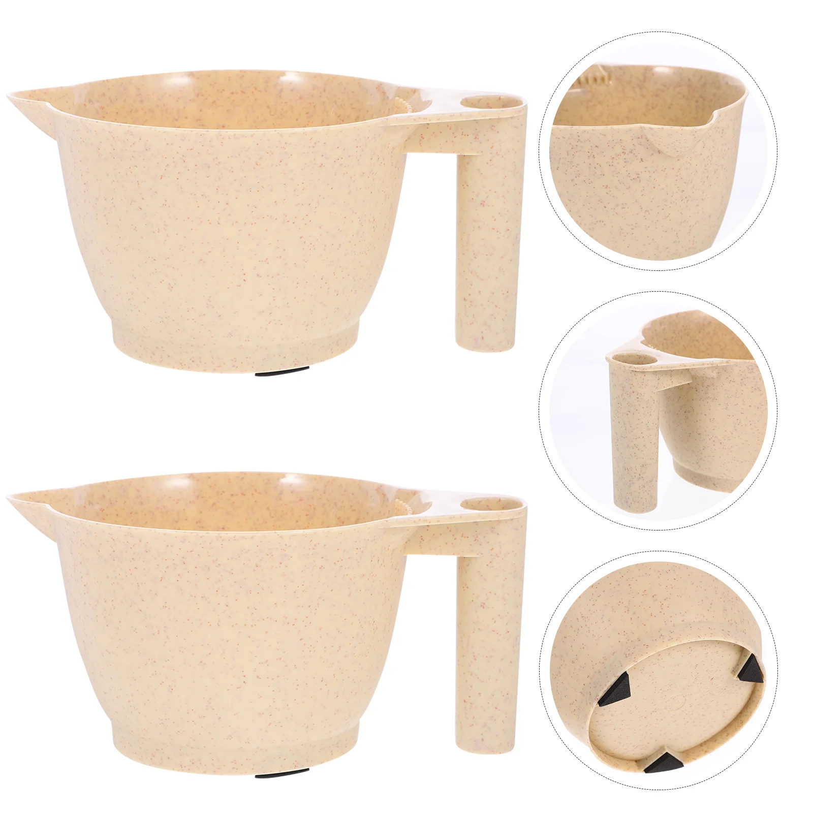 

2pcs Hair Dye Bowls Tint Mixing Bowl Set Color Mixing Bowls For Hair Salon Diy Home Use Durable Pp Material Easy Clean Tinting