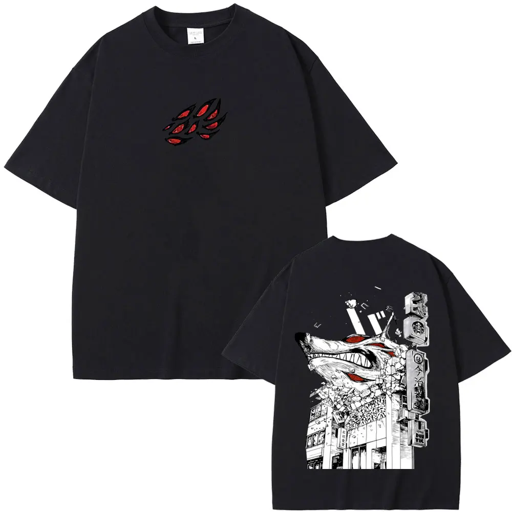 

Anime Chainsaw Man T-shirt Hayakawa Aki Summon Kon Fox Devil Graphic T Shirts Men Women Casual Cartoon Manga T-shirts Streetwear