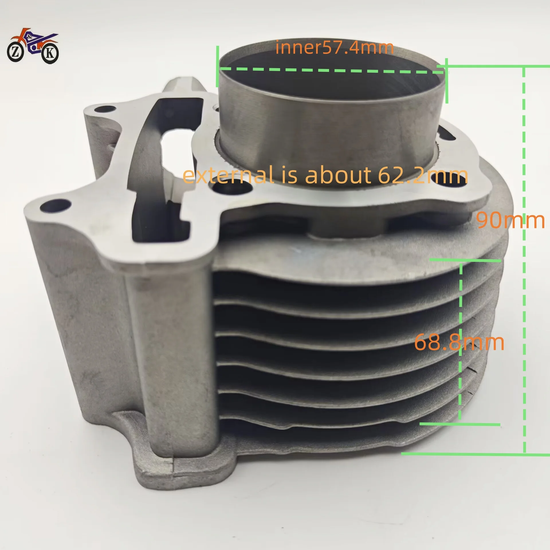 Motorcycle Barrel Cylinder Piston Kit Upgrate for YAMAHA GY6 150 RSZ DIO JOG（East Asia Piston Ring）