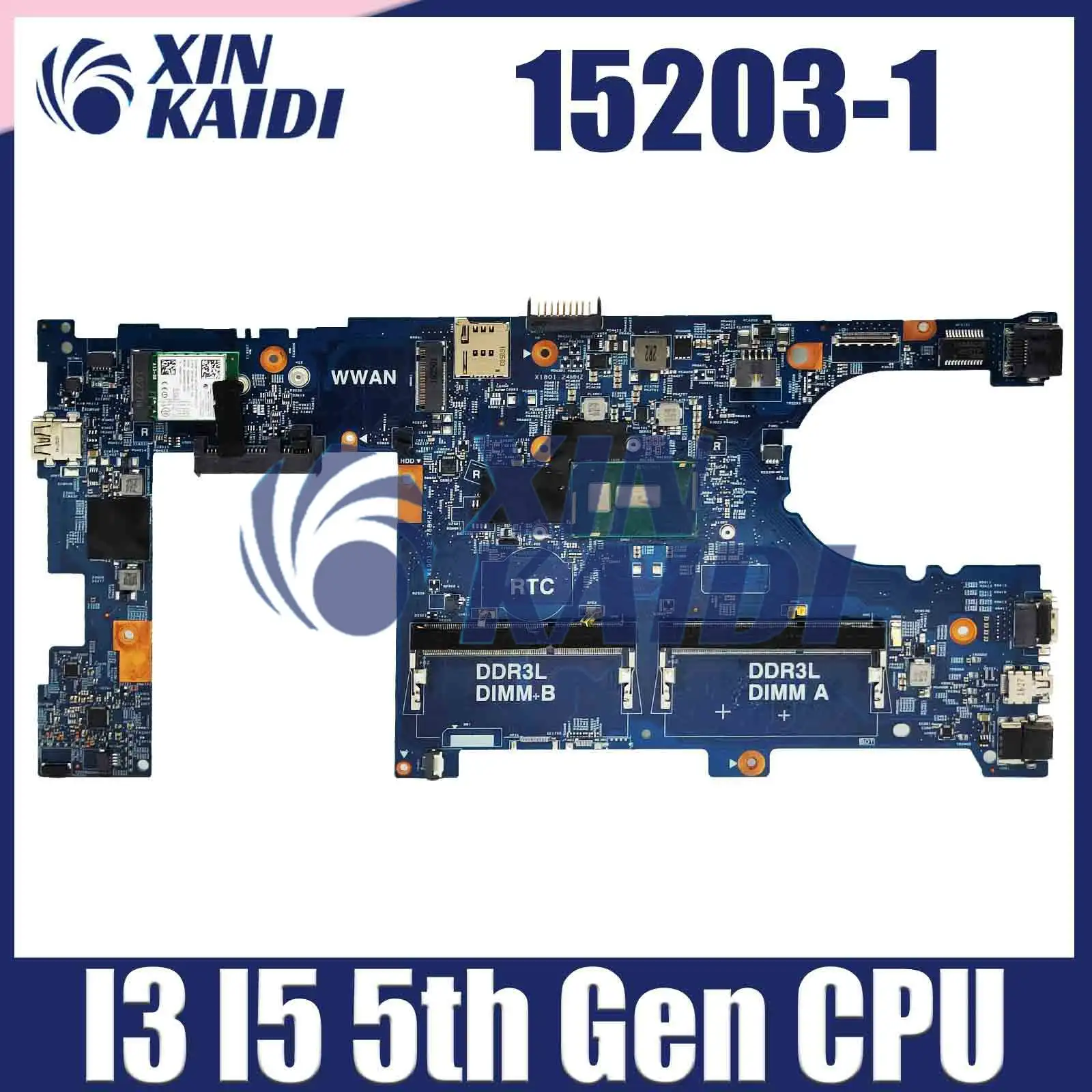 

Computer Mainboard For Dell Latitude 3350 15203-1 Laptop Motherboard With i3-5005U i5-5200U CPU CN-028CG2 CN-0JV3DW 100% Tested