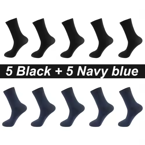 10Pairs/Lot Men Combed Cotton Socks Black Casual Business Breathable High Quality Man Sock New For Male Plus Size EU38-48 - Image 22