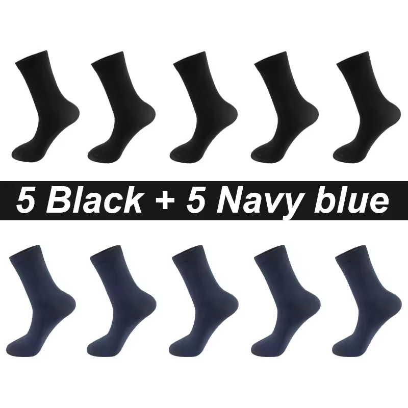 10Pairs/Lot Men Combed Cotton Socks Black Casual Business Breathable High Quality Man Sock New For Male Plus Size EU38-48 - Image 22