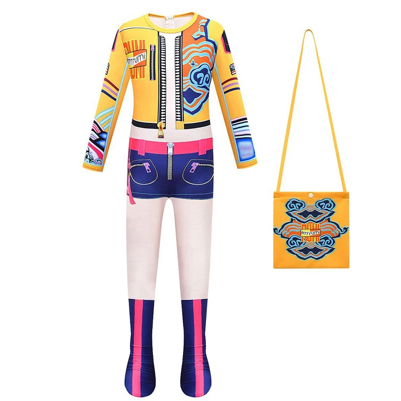 

Halloween Girl Kpop Demon Cosplay Costume Rumi Children's Jumpsuit Singer Carnival Stage Performance Clothes Role Play Bodysuit
