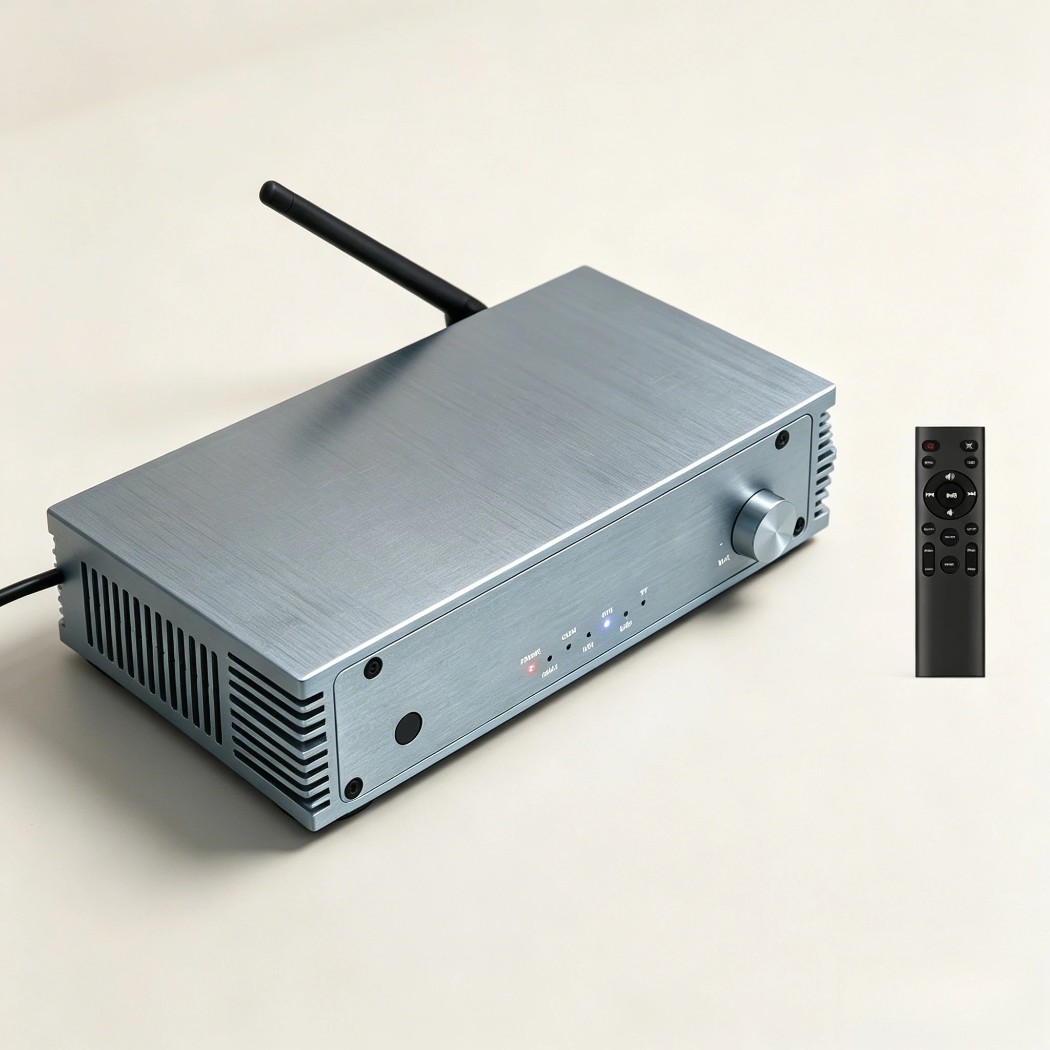 

SAMTRONIC SM-618 Миниатюрный алюминиевый усилитель для домашнего аудио, 2x100 Вт, 2.1-канальный, цифровой, класс D, интегрированный, оптический, коаксиальный