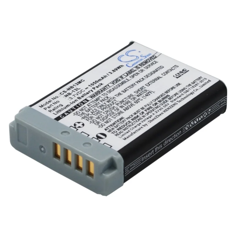Li-ion Camera Battery for Canon, 3.7V, 1050mAh, Compatible Models:  Powershot G5X, PowerShot G5X M2