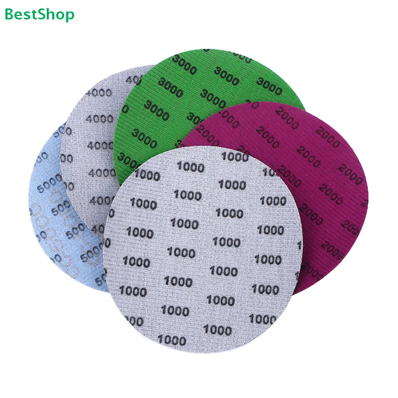 ♥15/25Pcs 5 Inch 1000 2000 3000 4000 5000 Grit Sandpaper Discs Dry Wet Grinding Sanding Discs For Metal Wood Polishing Tools