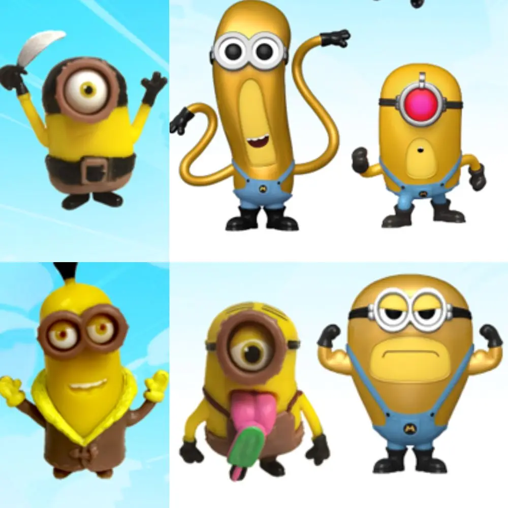 12Pcs/Set kawai Miniones Figurines Toys 3D Eye Despicable Miniones Action Figures Classic Toys Xmas Gifts for Children 