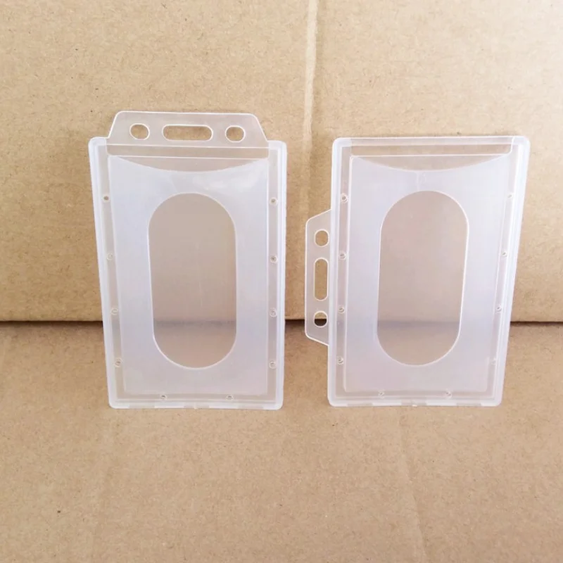 2pcs/set Clear Acrylic Hard Plastic Business Card Holder Credit Card Holders Bank ID Holders Badge Child Bus Card Cover