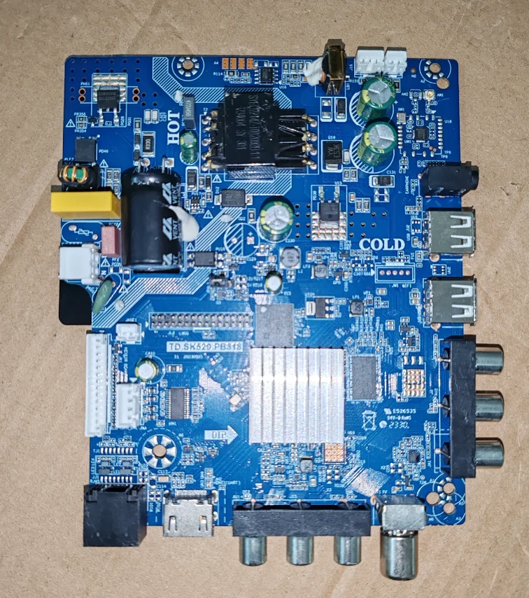 

TD.SK529.PB818 Three in one WIFI network Android TV motherboard physical photo, tested for 35--80V 420MA