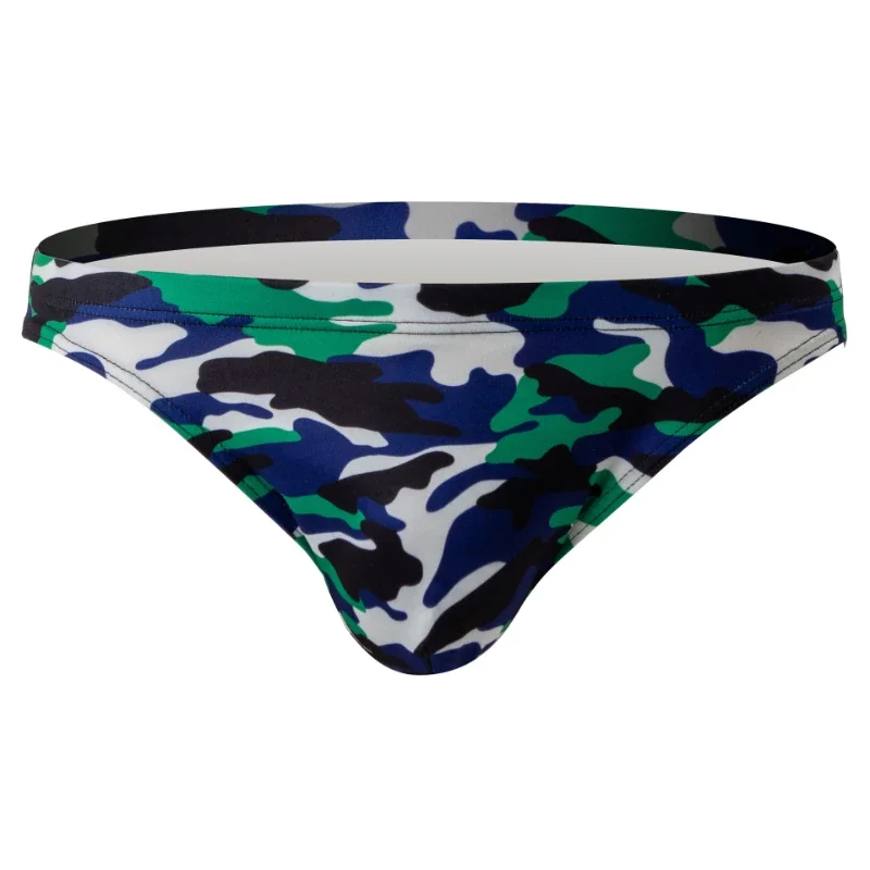 Men Briefs U Convex Colorful Camouflage Printed Underpants Low Waist Soft Calzoncillos Hombre Breathable Panties Bikini Slip