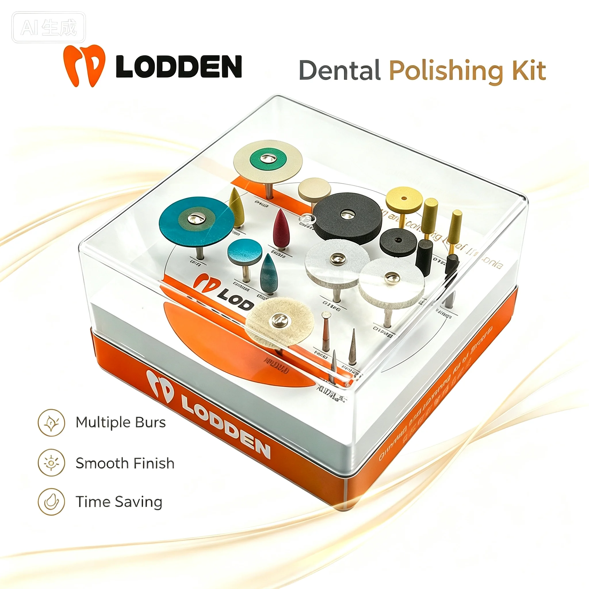 Lodden Dental Zirconia Lithium Disilicate Polishing Kit Dentistry Polishing Discs Dental dril Ceramic Diamond Lab Material Tool