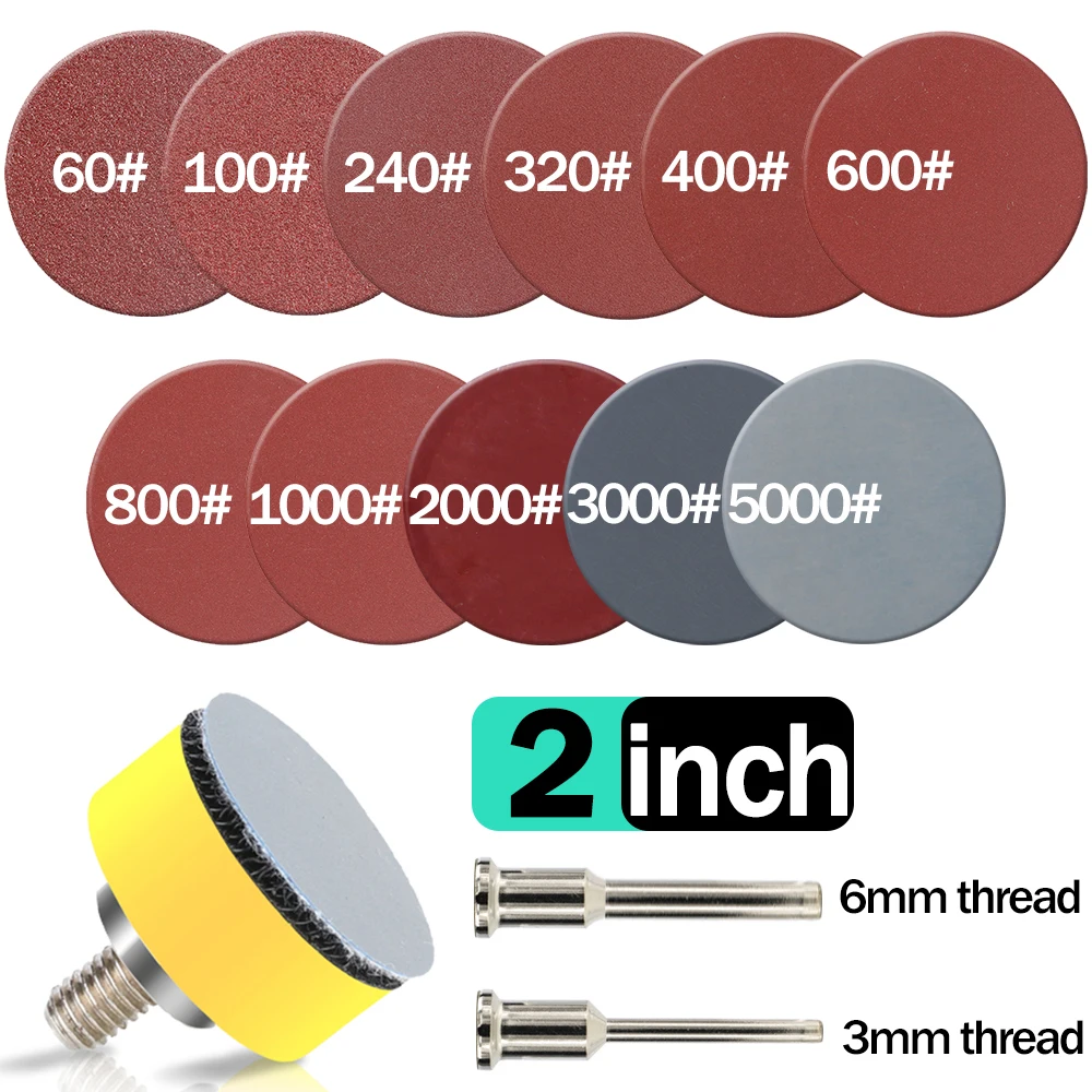 33PCS Sand Paper Sanding Discs 60-5000 Grits Round Flocking Sandpaper Sanding Grinder Polishing Automotive Wood Orbital Sander