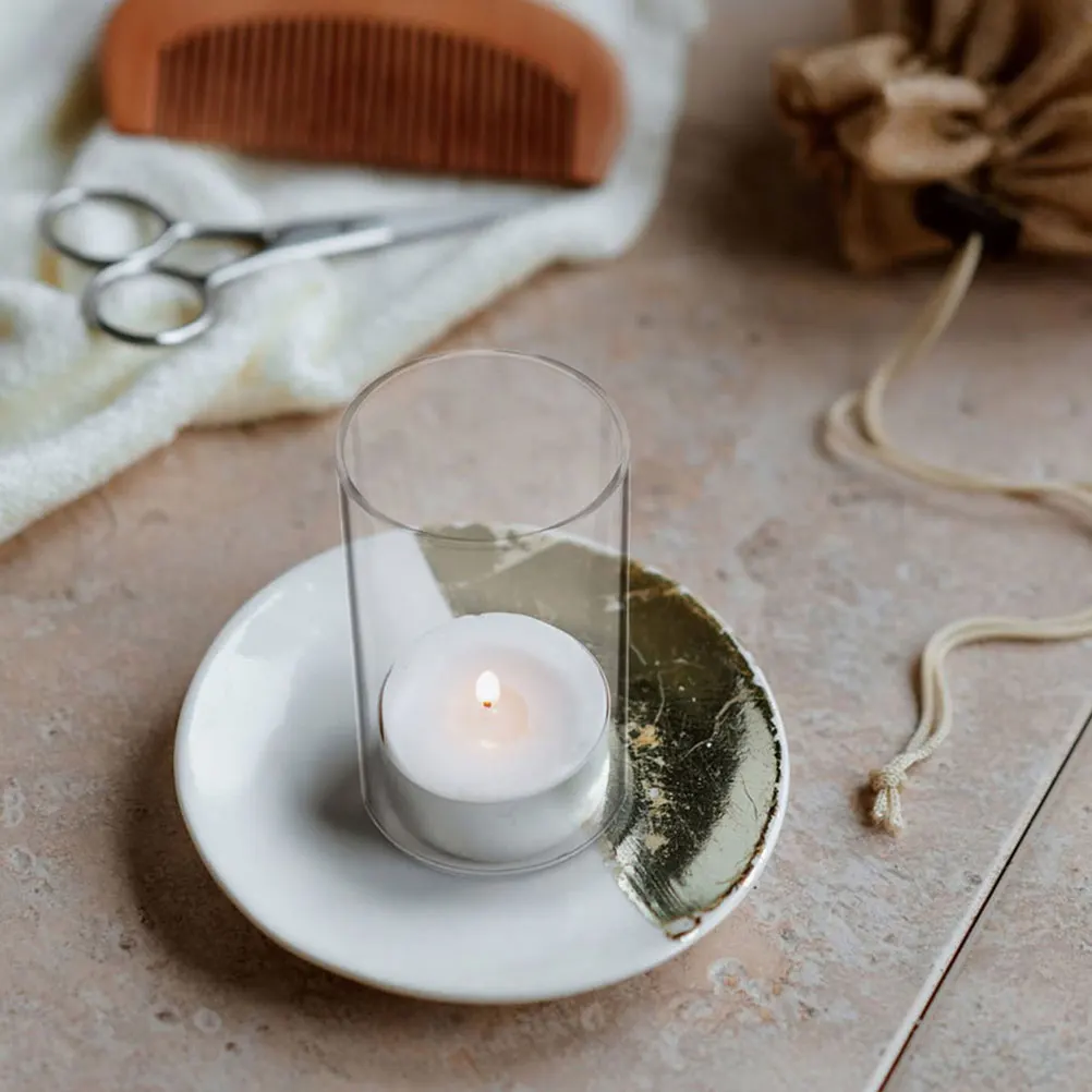 

Glass Lampshade Cylinders for Candles Transparent Cylindrical Cover Pillars Replacement Chimney