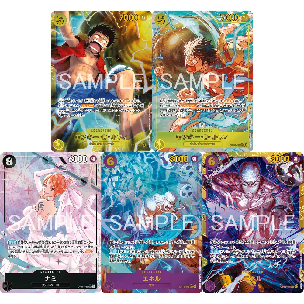 

Коллекционные карточки ONE PIECE: Монки Д. Луффи, Энел OP15-119 EN, высококачественные самодельные игровые аниме-карточки, подарок, игрушка