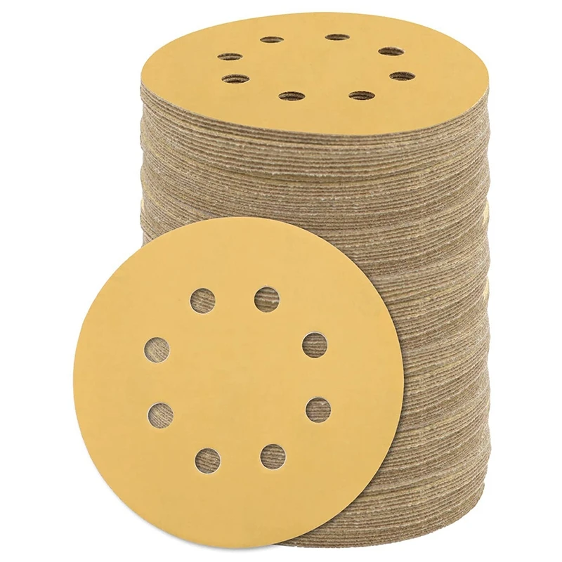 

100Pcs Sanding Disc, 800 Grit 5 Inch Sanding Sheet, 8 Holes Dustless Hook and Loop Sandpaper for Random Track DA Sander