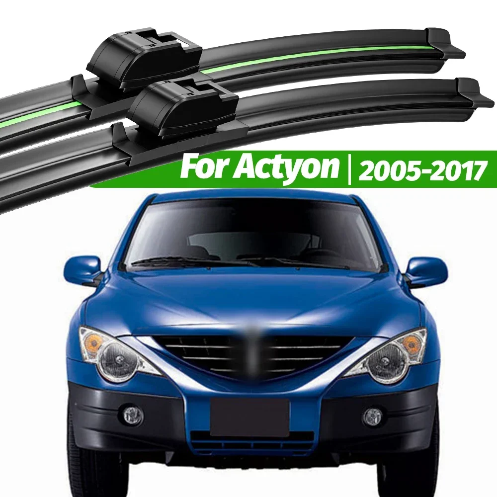 

For Ssangyong Actyon Sports 2005-2017 2pcs Front Windshield Wiper Blades 2006 2008 2011 2012 2015 Windscreen Window Accessories