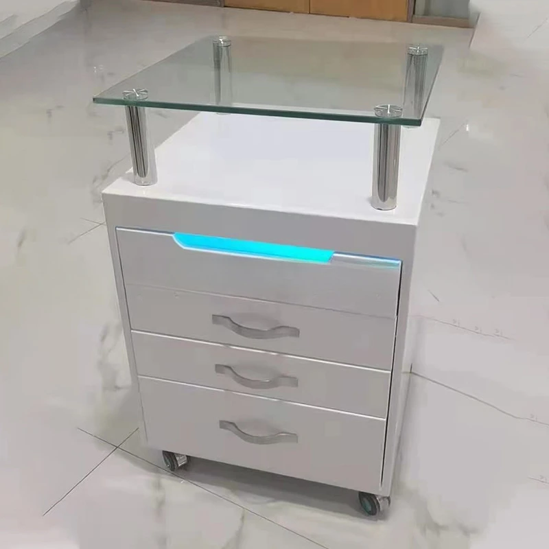 Beauty cart with lights, drawer, medium size instrument cart