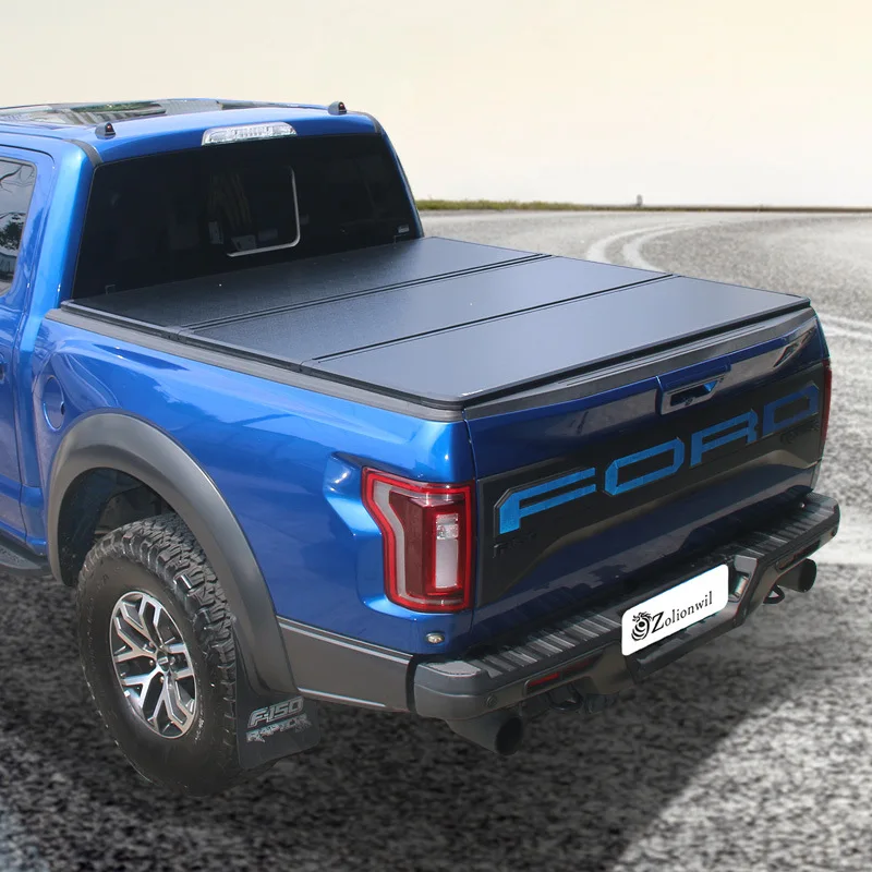 

Подходит для Raptor F150, крышка роликового затвора пикапа, три складных крышки, детали для модификации автомобиля, багажник грузовика, хвостовой ящик, модификация
