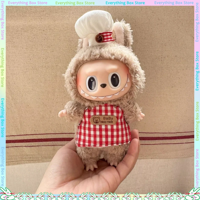 

New Doll Accessories Doll Striped Apron Suitable For 17cm Labubu Doll Decoration Accessories Striped Apron Accessories