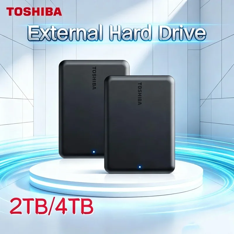 Toshiba A5 Series Small Black Hard Drive High-Speed Gen1 500GB/1TB/2TB/4TB with Mac Large Media Collection External Drive