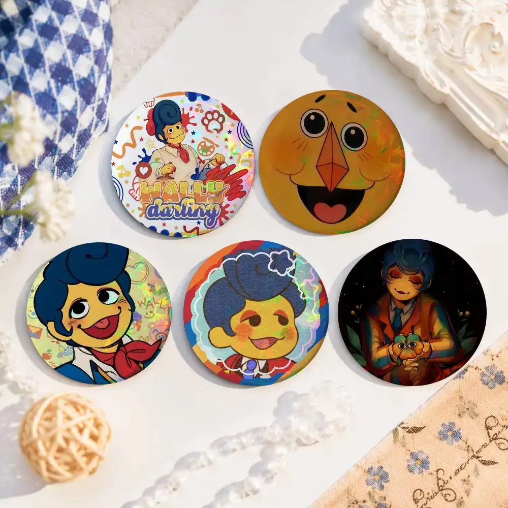 A-H-Home-S W-ally Darling Anime Cartoon Brooches Anime Badge Round Handmade Brooch Lapel Pins Jewelry For Backpack Clothes Gifts