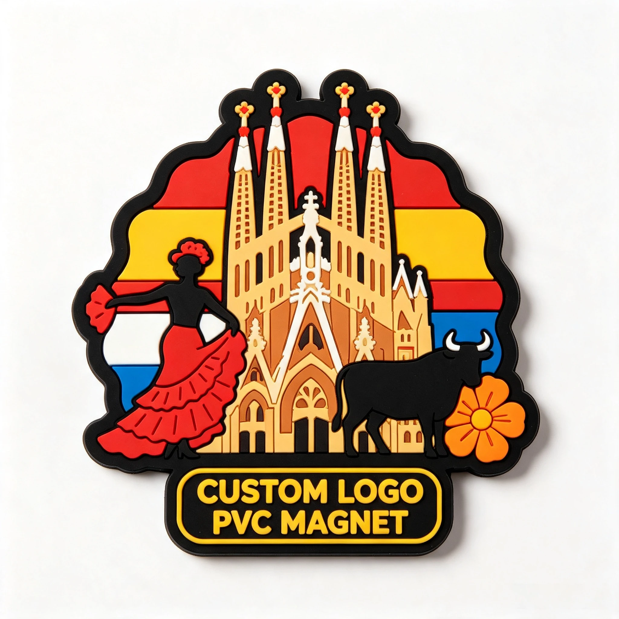 Fridge Magnet with Finish Custom 3D Logo Rubber Fridge Magnet Soft PVC Fridge Magnet