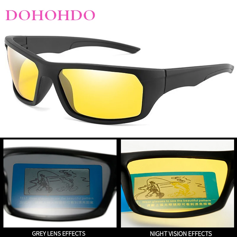 الرياضة الاستقطاب النظارات الشمسية الرجال العلامة التجارية القيادة المضادة للوهج نظارات شمسية UV400 حماية خمر سائق السيارة للرؤية الليلية امرأة Очки #2