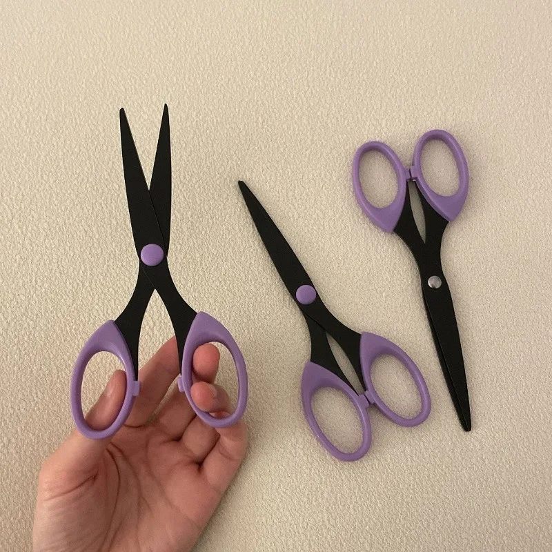 Purple Mini Scissors, Small Sharp Craft Scissors, Portable Office Paper Cutting Shears for Home Dorm Students DIY Handmade