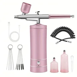 Airbrush Rechargeable Cordless Airbrush-Kit Compressor - 30PSI High Pressure Airbrush Gun with Hose Wireless Air Brush for Model