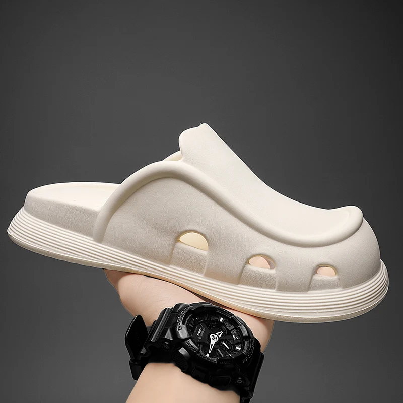 

2026 Summer New Men's Fashion Slippers Non-Slip Home Casual Lightweight Closed Toe Outdoor Thick Sole Clogs