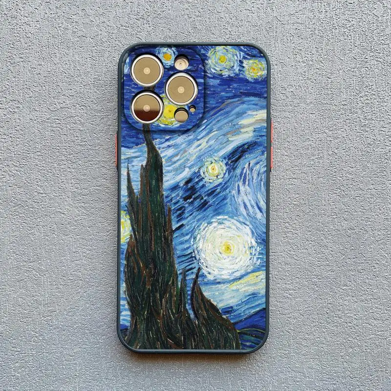 Retro Van Gogh Ölgemälde Telefon Fall Für iPhone 16 15 14 Plus 17 11 13 12 14 Pro MAX XR X Vintage Stoßfest Abdeckung Funda – Detail 2