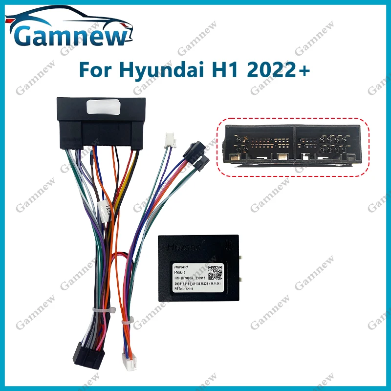 Gamnew Car Wiring Harness Canbus Box Adapter 16pin Power Cable For Hyundai H1 2022+