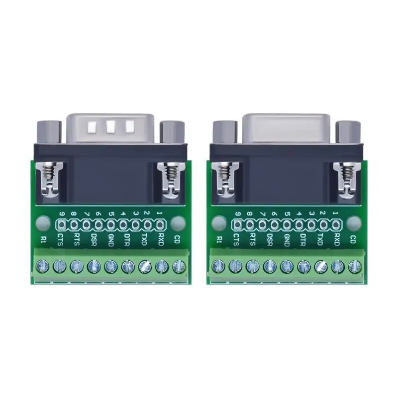 DB9 RS232 RS485 Serial Port Module Reliable Male Female to Screw Terminal Block Adapter for Electrical Troubleshooting Work