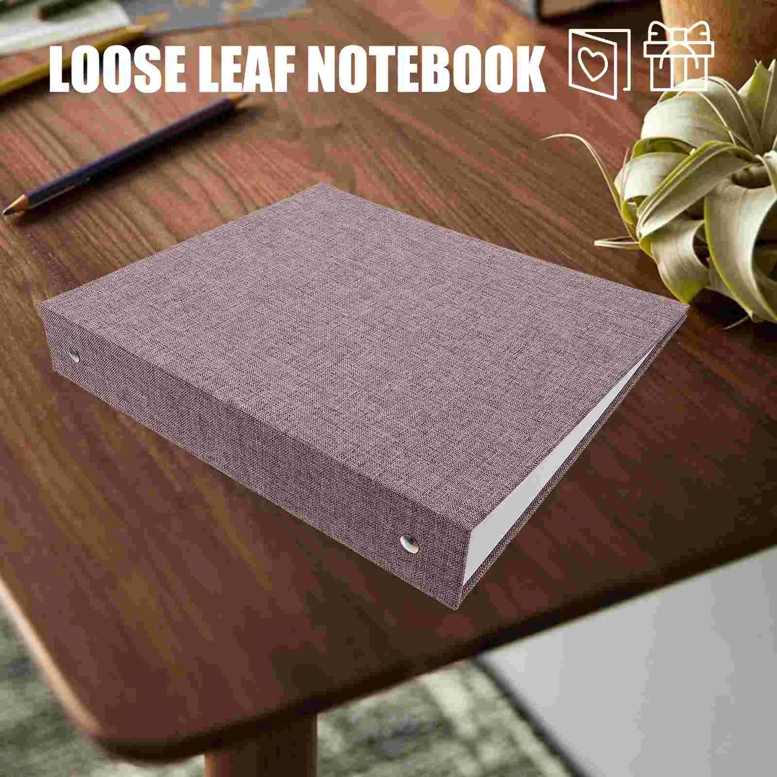 Loose-leaf Book Cover Mini Binder Notepad Case Storage Notebook Canvas Ring A5 Shells 3 Slim