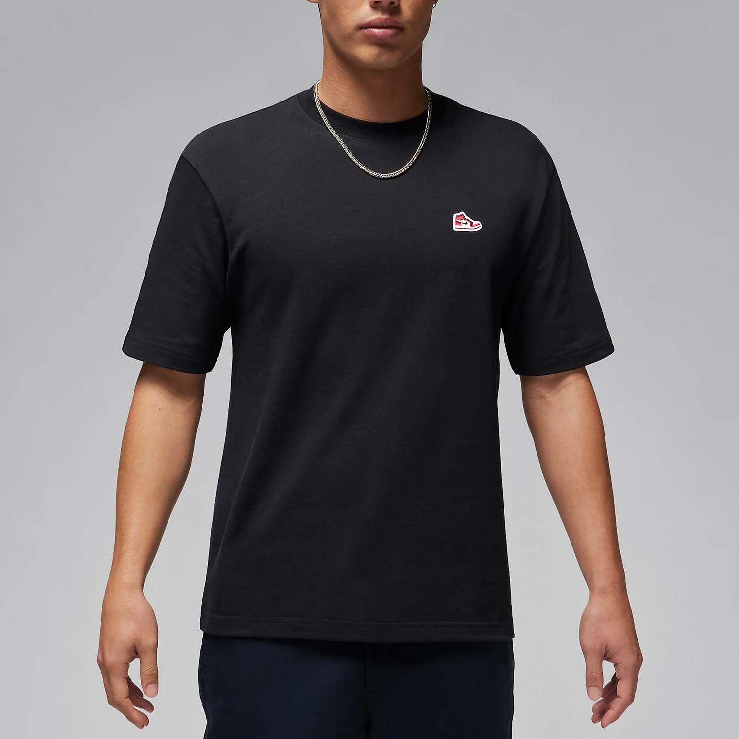 

Оригинальная мужская спортивная трикотажная дышащая футболка Nike JORDAN с круглым вырезом и короткими рукавами FN5983-010