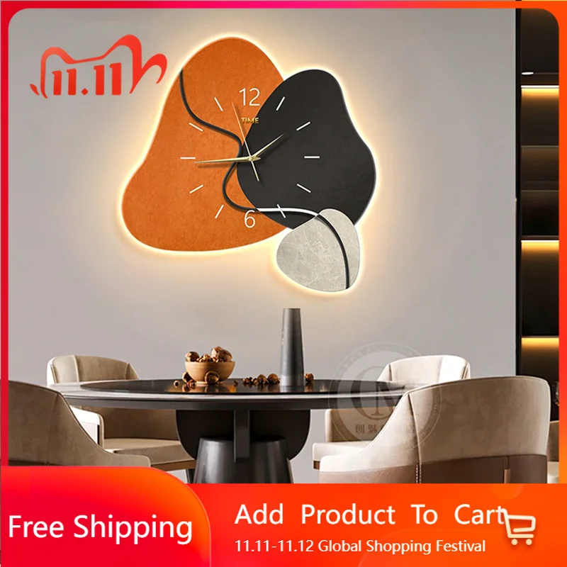 

Simple Luxury Wall Clocks Aesthetic Big Nordic Minimalist Restaurant Wall Watch Creative Modern Conference Wanduhr Home Decor