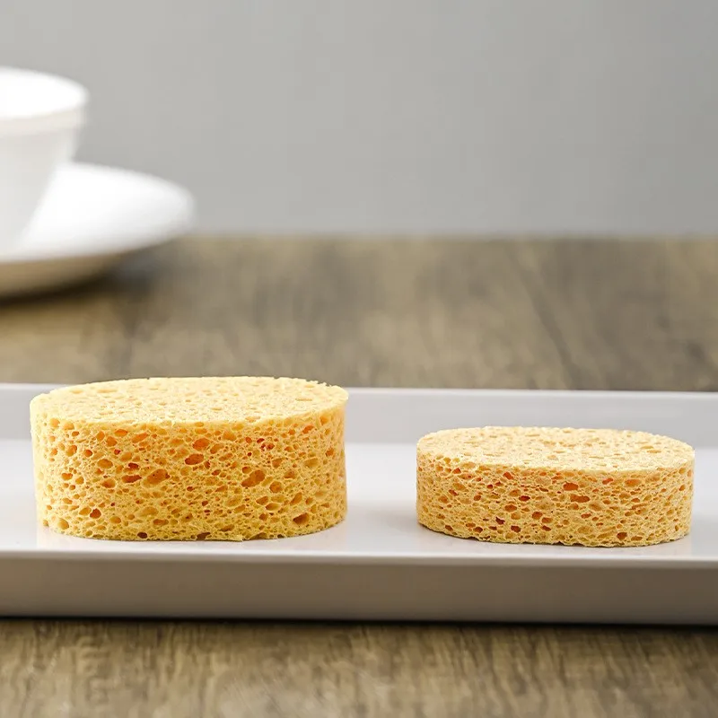 Round cellulose sponge dishwashing sponge kitchen cleaning sponge household products Multifunctional cleaning brushes