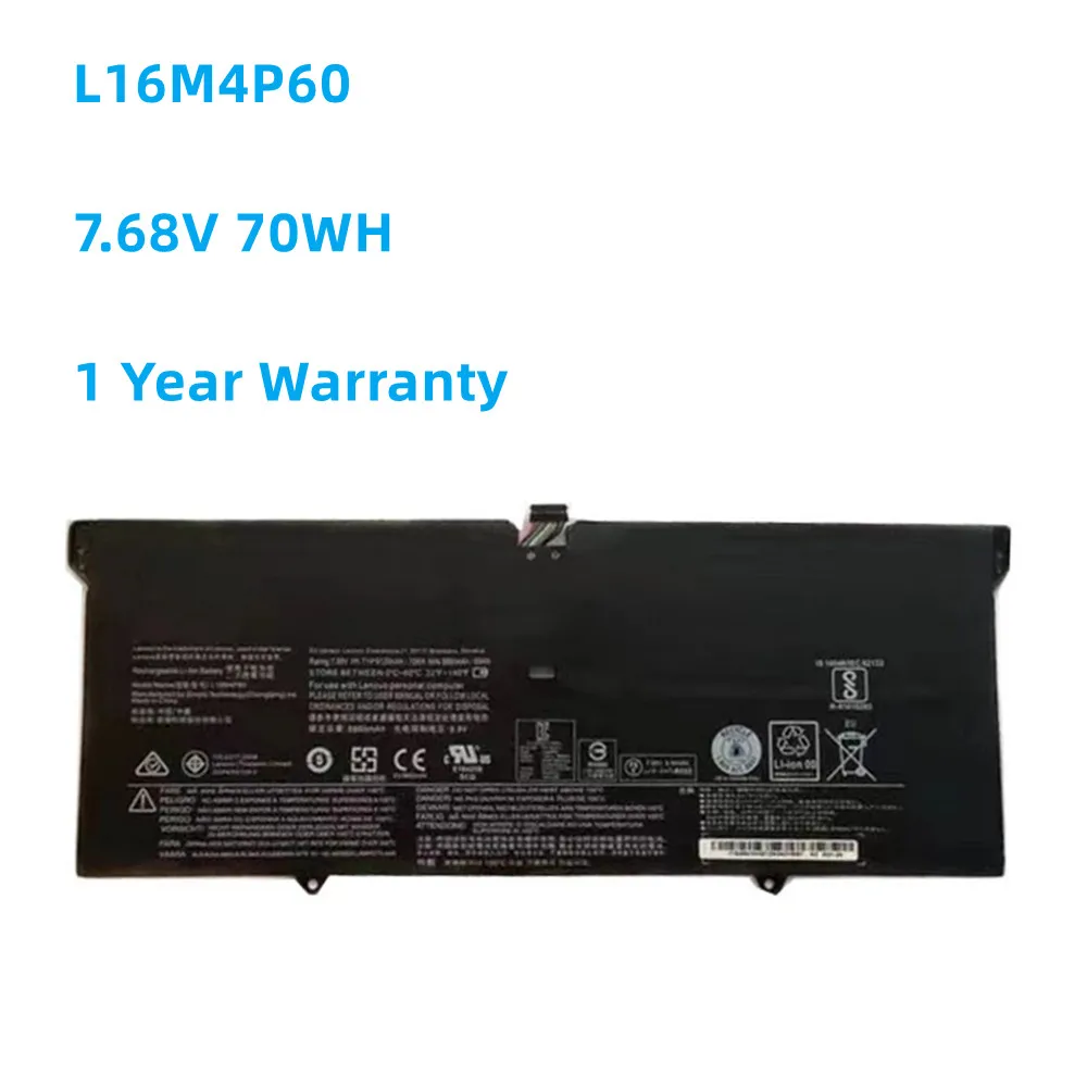 

7.68V 70WH L16M4P60 5B10N01565 Laptop Battery For Lenovo Yoga 920-13IKB, Yoga 6 Pro-13IKB For Ideapad Flex Pro-13IKB L16C4P61