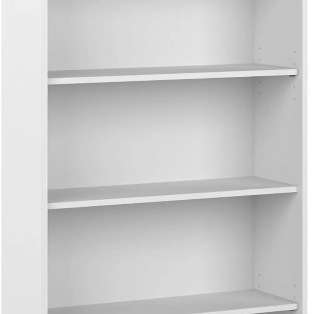 رف كتب قوي مكون من 5 طبقات من مجموعة Cabot من أثاث Bush، وخزانة بيضاء مفتوحة لغرفة المعيشة أو المكتب المنزلي #1