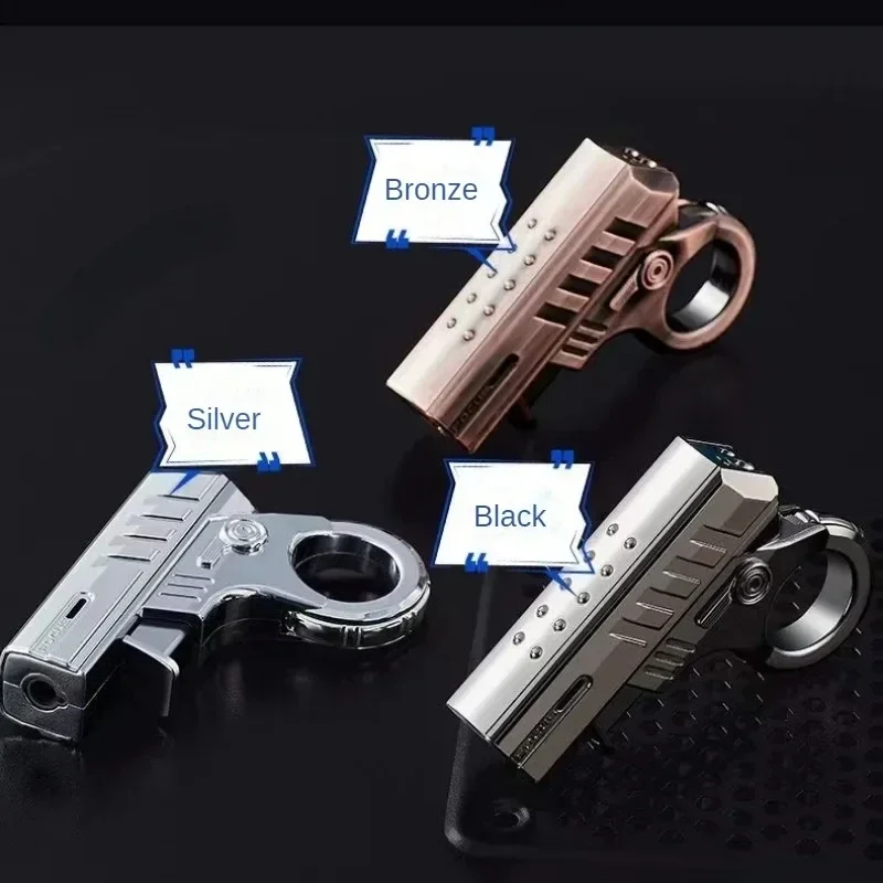 Gun Type Cigarette Lighter Metal Windproof Torch Gas Lighter Flint Unusual Lighters Smoking Accessory Butane Gadgets for Men