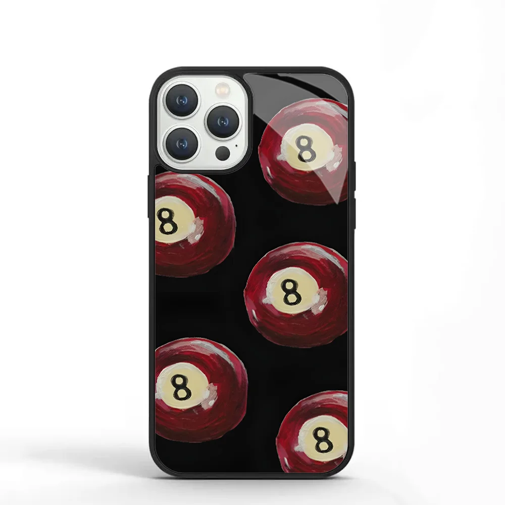 Red Eight Ball Magsafe Magnetic Phone Case Coque For IPhone 16 15 14 13 12 11 Pro Xs Max Mini Plus Funda