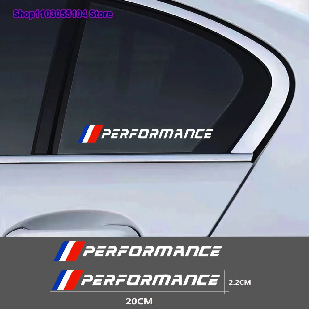 2pcs Performance Car Window Sticker For Peugeot GT Citroen DS Renault RS Megane Clio ZOE Dodge Nissan bmw