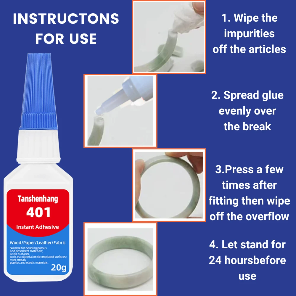 20g 401 498インスタント速乾接着剤 強力接着剤 耐熱接着剤 金属 プラスチック PVC対応 強力液体接着剤