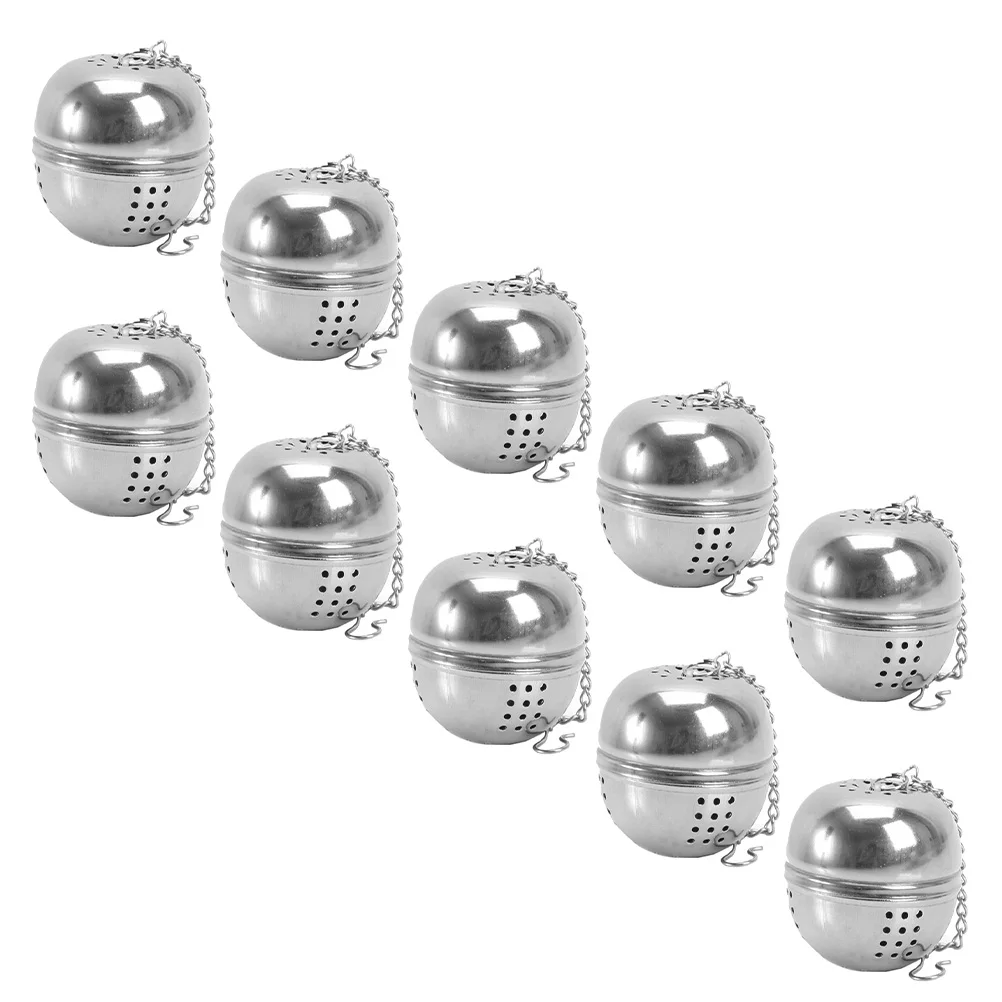 

10 pcs Ball Filter Strainer Infuser Stainless Steel Mesh Coffee Bubble Kitchen Tea Accessory Household Tea Tool