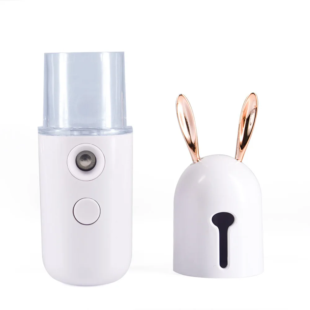 Little Rabbit Cartoon Battery-Powered Cold Spray Portable Home Facial Moisturizing Humidifier Small Hydrating Sprayer