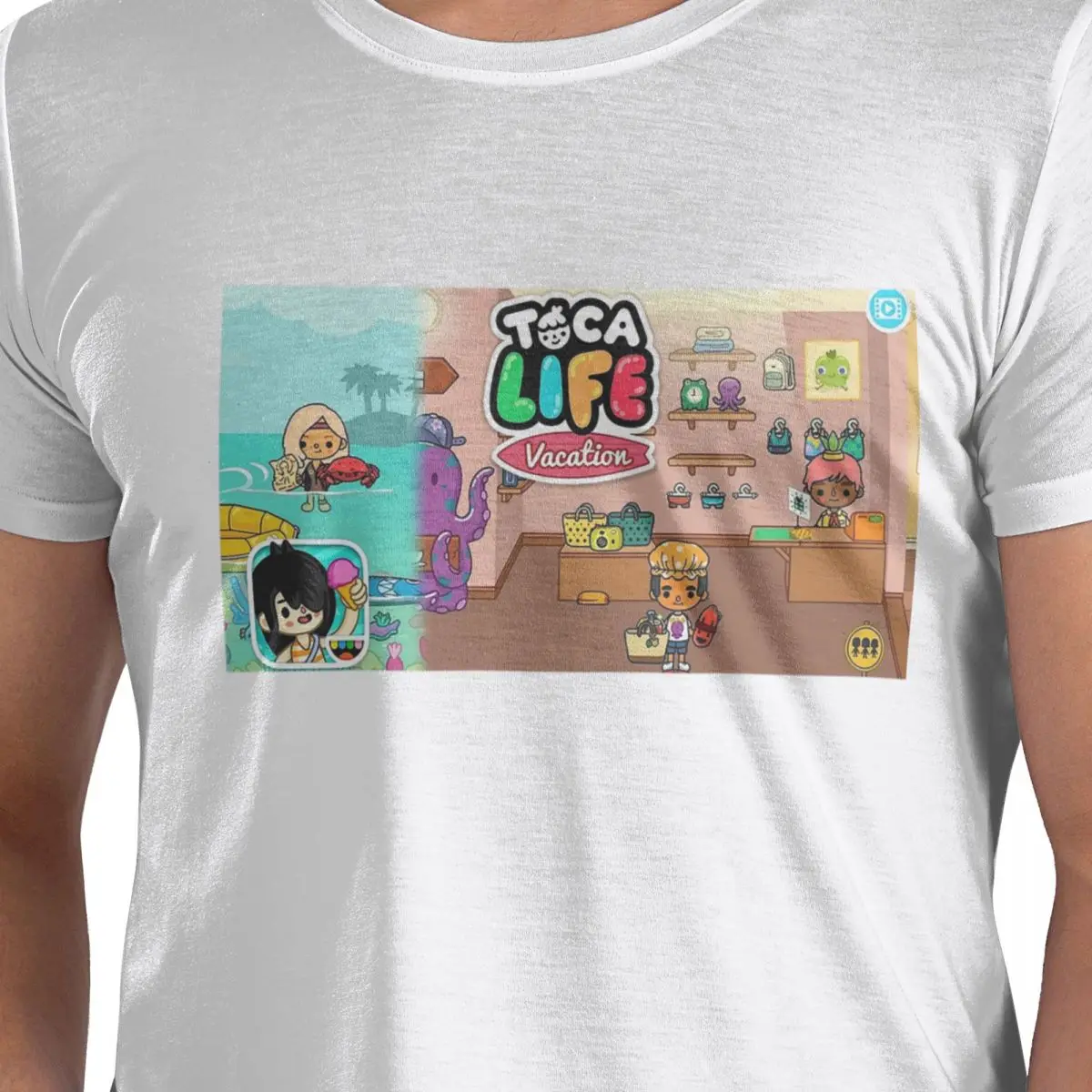 

Toca Life Box Toca Boca Cute Game 100% Cotton T-Shirt Men'sFunny T Shirts Men Round Neck Short Sleeve S-6XL